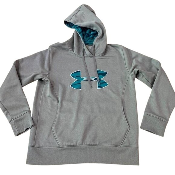 Under Armour Storm Hoodie Sweatshirt Women’s Size Medium Gray Coldgear Fitness - Picture 1 of 4